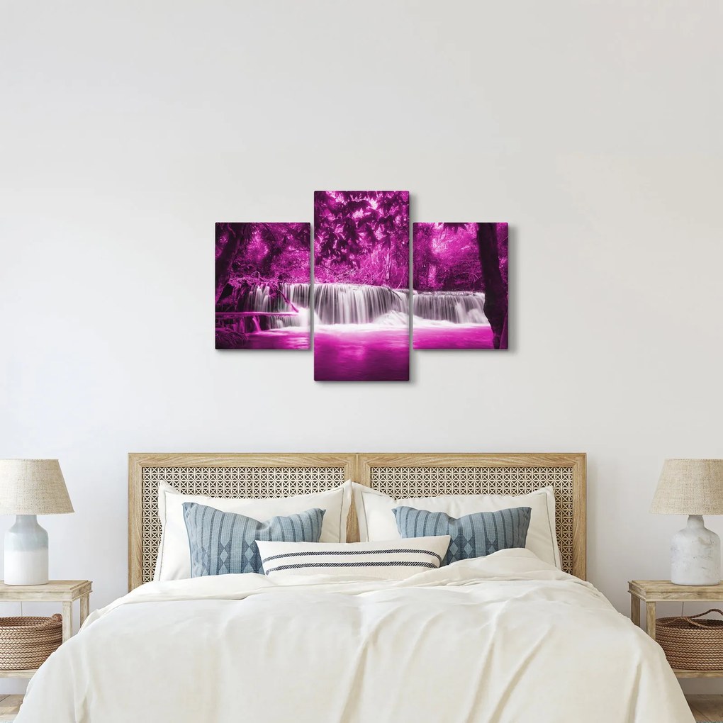Tablou - Cascadă, violet (90x60 cm)