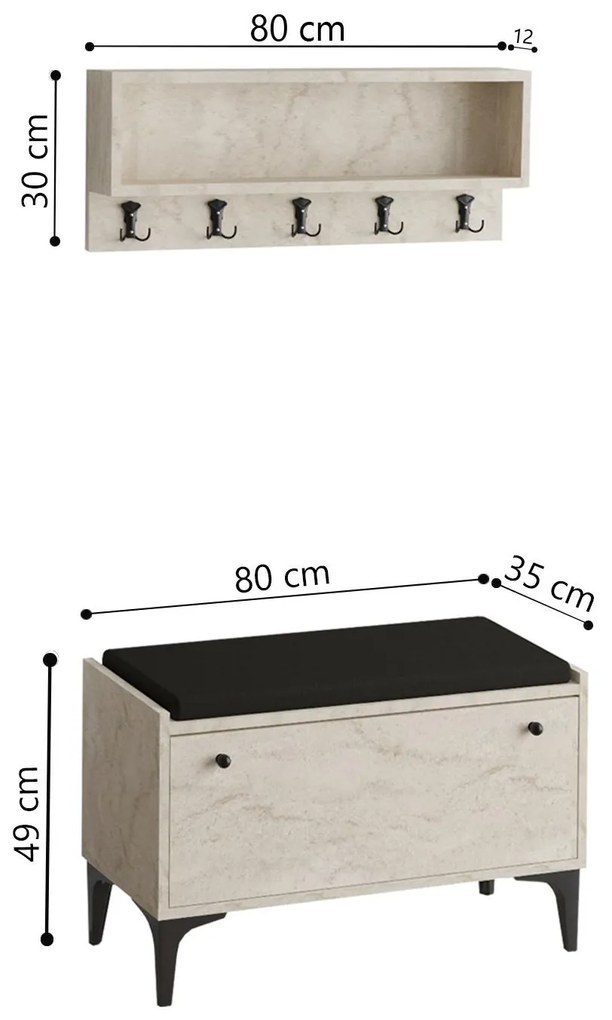 Mobilier hol Aliex 10 (travertin). 1102257