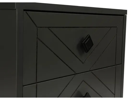 Noptieră LUNA 55x50 cm antracit/neagră