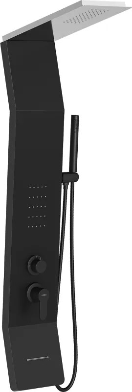 Mexen Yap panou de duș, negru/crom - 7612-02-77