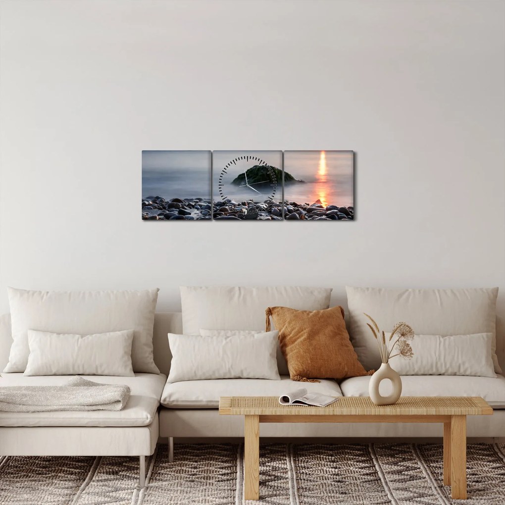 Tablou - Pe mal (cu ceas) (90x30 cm)