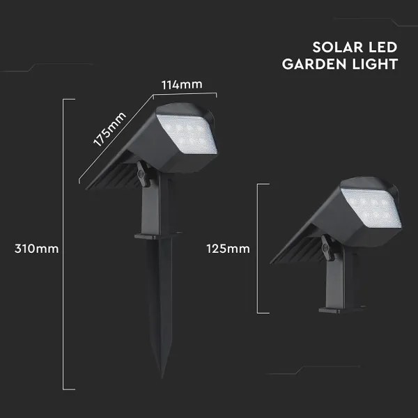 Lampă solară LED 2 în 1 LED/1,3W/3,7V 3000/4000/6400K IP65 1200 mAh