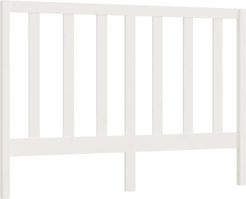 vidaXL Tăblie de pat, alb, 126x4x100 cm, lemn masiv de pin