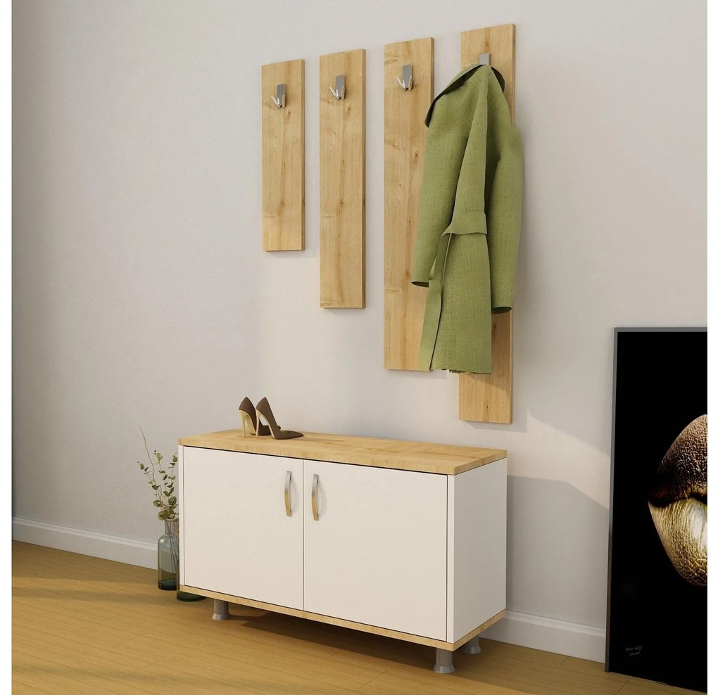 Mobilier Hol Povipe 2 (stejar + alb) . 1093914