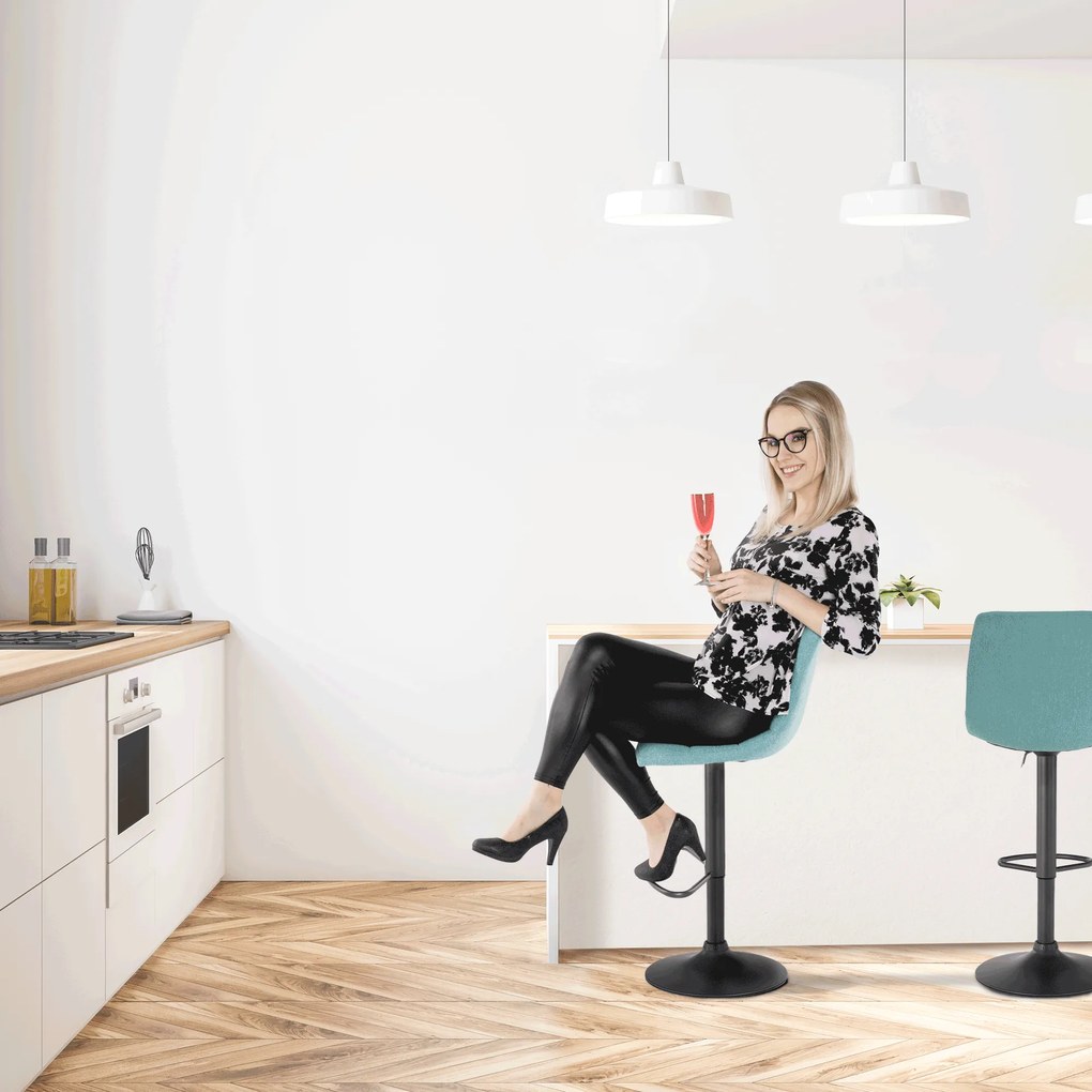 Scaun de bar, mentol / negru, LAHELA