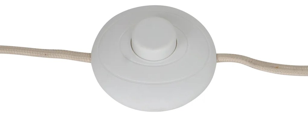 Lampă de podea retro bej cu sticlă mată - Fedde