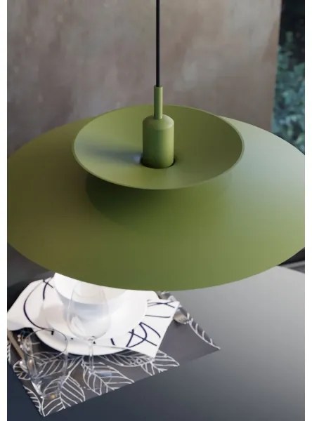 Redo 01-3050 - Lustră pe cablu GUNNAR, 1xE27/42W/230V, Ø 50 cm, verde