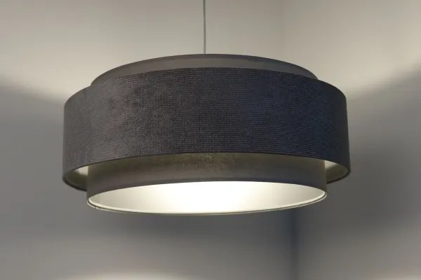 Lustră pe cablu DOBLO 1xE27/60W/230V d. 60 cm gri/argintiu