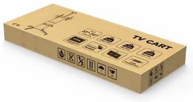 Suport mobil pentru TV Brateck T1040T cu rafturi, negru