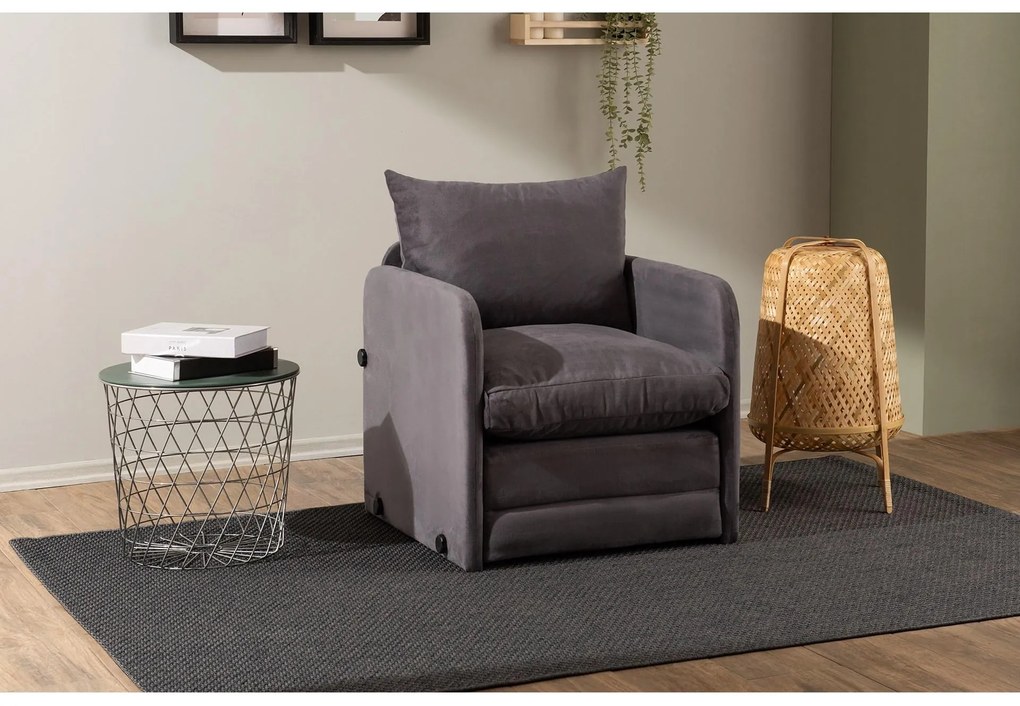 Fotoliu extensibil Sagoretti (gri). Promo -23%. 1107045