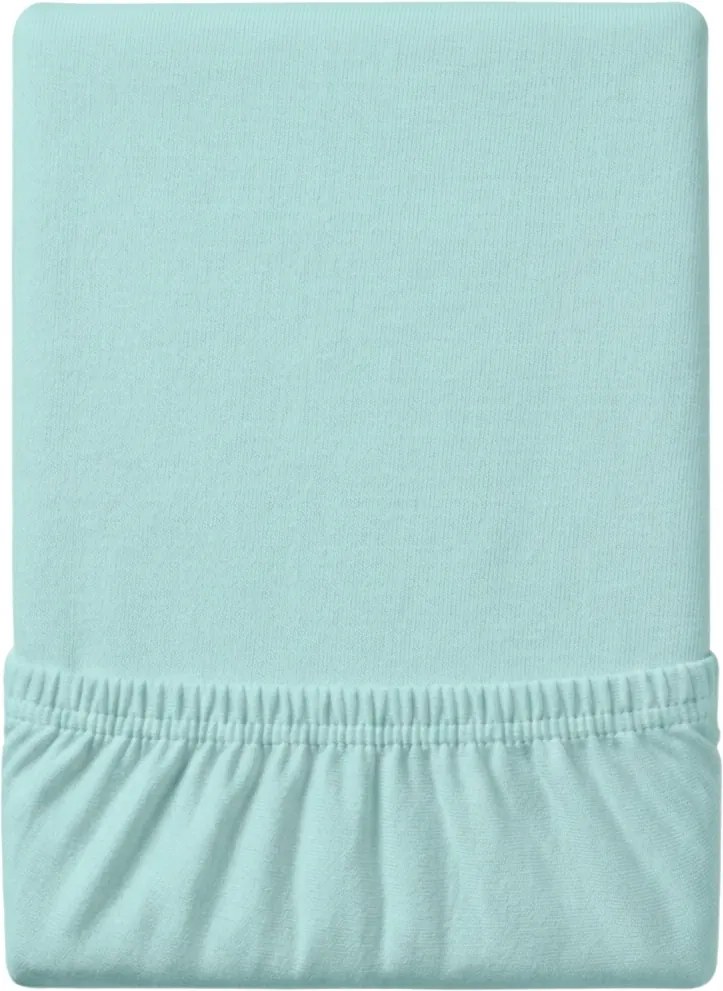 Cearsaf Jersey EXCLUSIVE cu elastic verde mentol deschis 180 x 200 cm