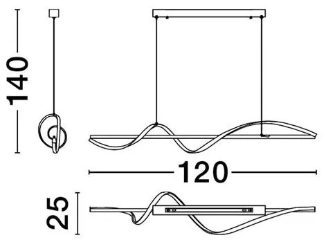 Lustra LED suspendata moderna GEMMA