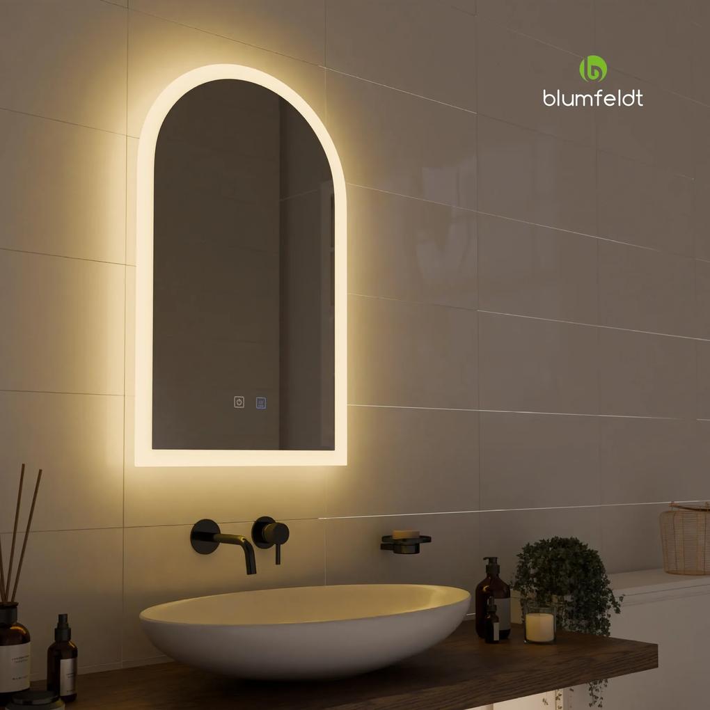 blumfeldt Caledonian, oglinda de baie LED, design LED IP44, 3 temperaturi de culoare, 45 x 80 cm, reglabila, funcție anti-aburire, buton tactil
