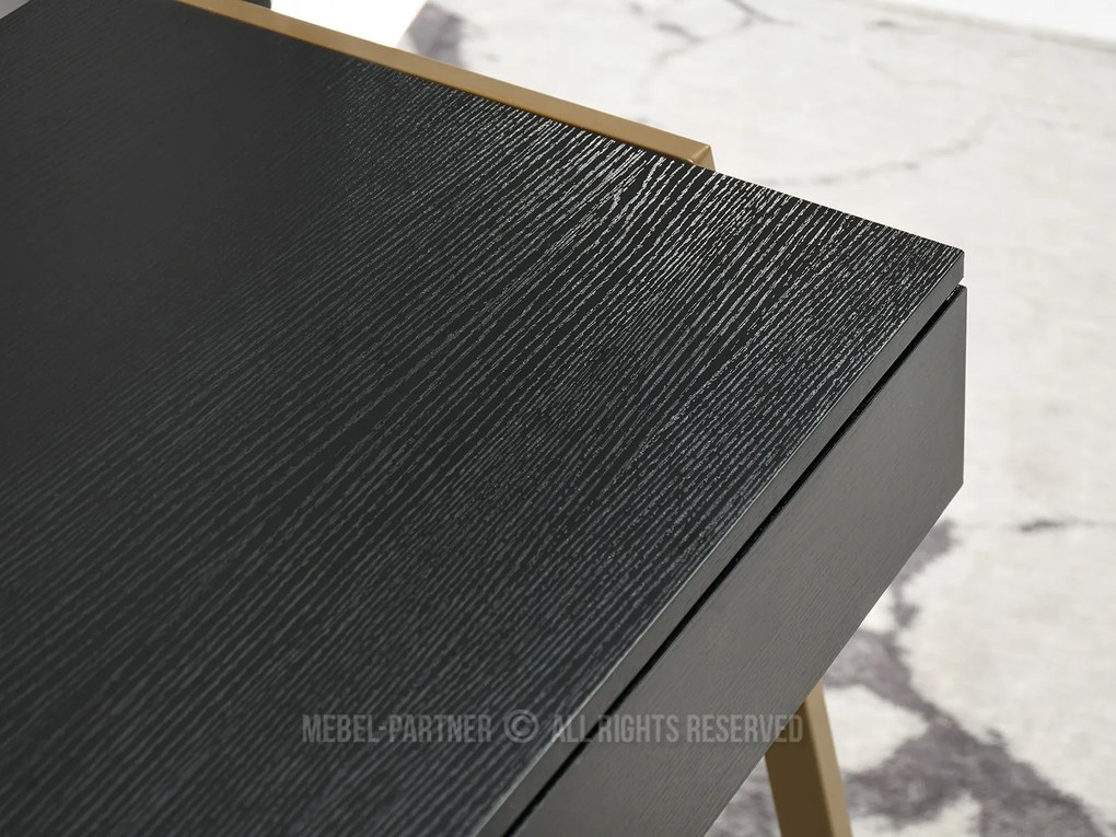 Masă PC Norway (lemn negru + auriu). 1109801