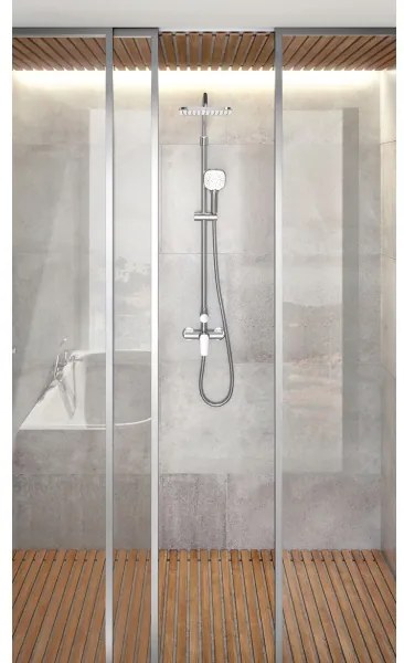 Set de duș cu baterie Novaservis METALIA ECO crom lucios