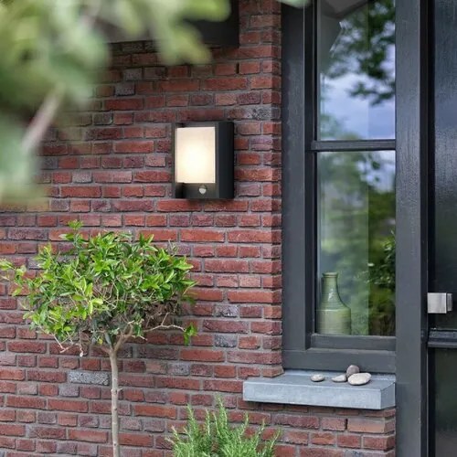 Lampă perete Philips Arbour UltraEfficient exterior cu senzor LED 3,8W 2700K, antracit