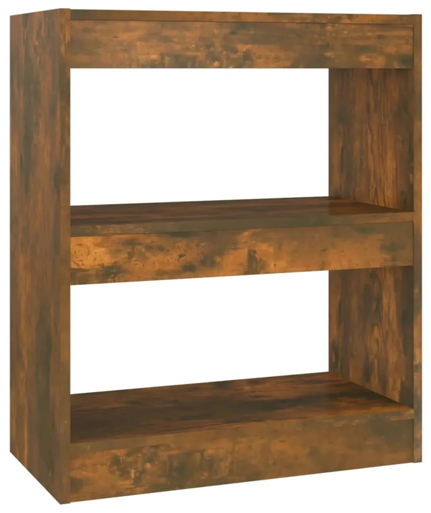 813599 vidaXL Bibliotecă/Separator cameră, stejar fumuriu, 60x30x72 cm, PAL
