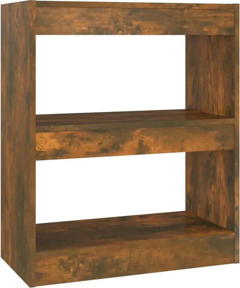 vidaXL Bibliotecă/Separator cameră, stejar fumuriu, 60x30x72 cm, PAL