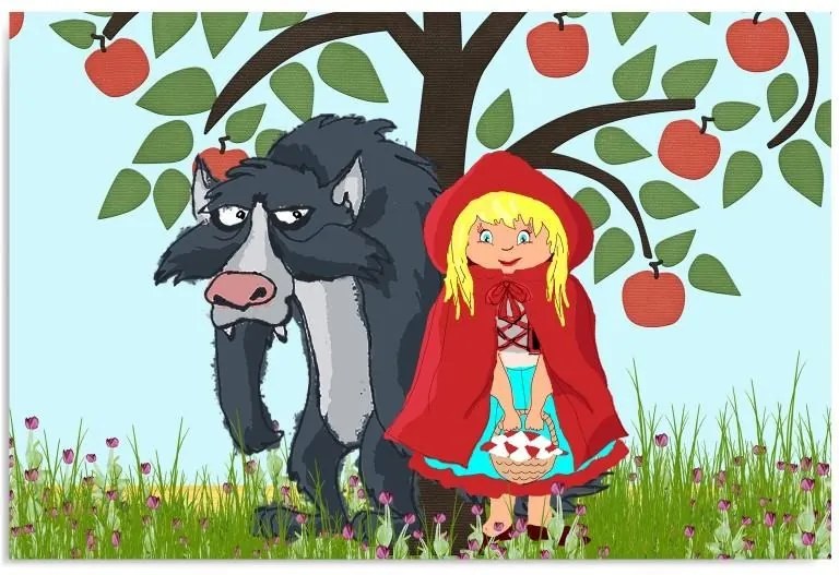 Tablou CARO - Little Red Riding Hood 40x30 cm