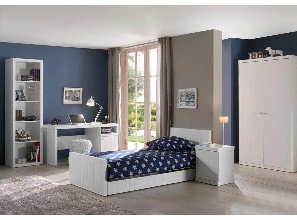 Noptieră pentru copii Vipack Robin, lățime 44 cm, alb