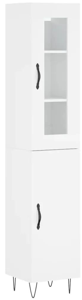 3199201 vidaXL Dulap înalt, alb, 34,5x34x180 cm, lemn prelucrat