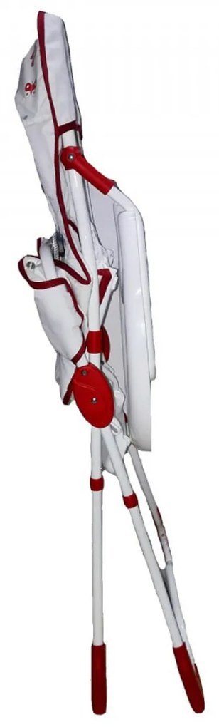 Scaun de masa pentru copii si bebe Baby Care™ CH ,Pliabil, Centura de siguranta, Sezut comfortabil, Masuta detasabila, Model Ursulet , Rosu cu Alb