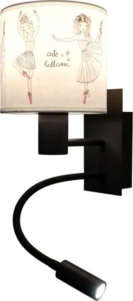 Brilagi - Lampă LED flexibilă BOBO 1xE27/25W/230V + LED/3W negru/alb/roz/balerine