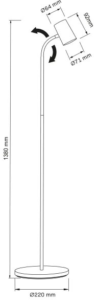 Lampadar FELIX 1xGU10/9W/230V negru