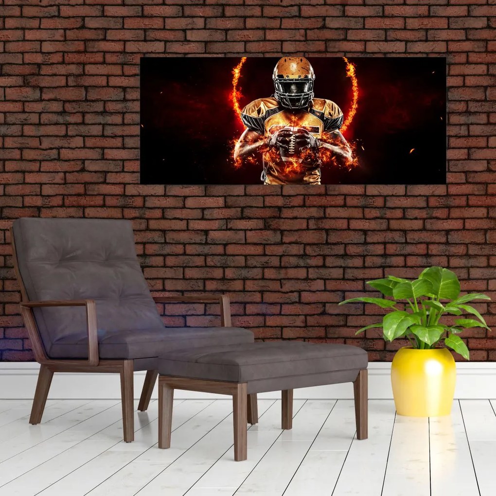 Tablou - Jucător de fotbal american (120x50 cm)