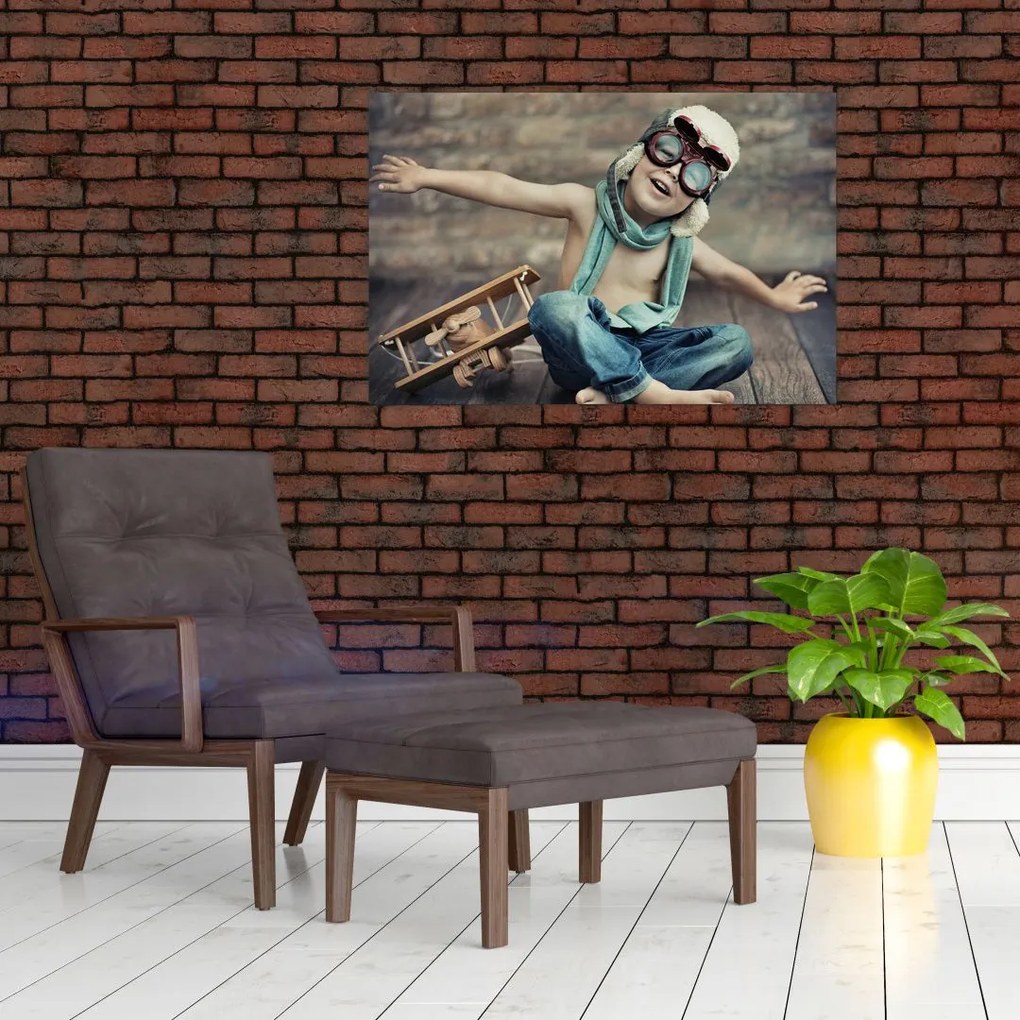 Tablou - Tânăr aviator (90x60 cm)