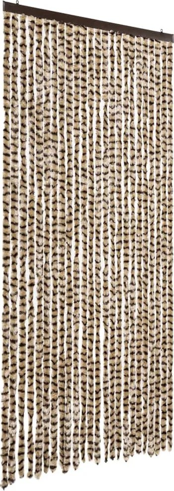 vidaXL Perdea pentru insecte, bej și maro, 100x200 cm, chenille