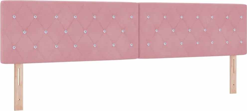 vidaXL Tăblie cap Roz 200 cm Catifea