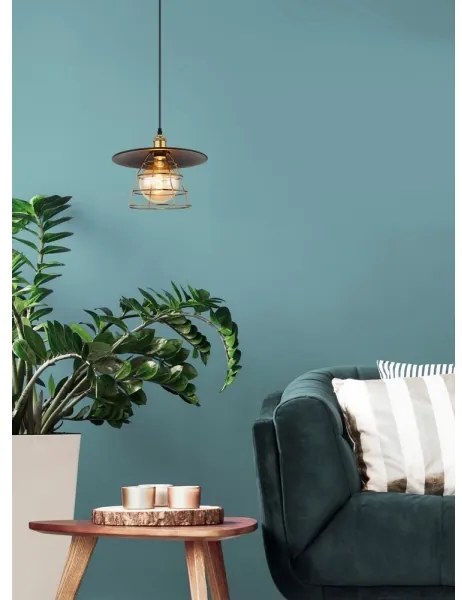 Lustră pe cablu VIEJO 1xE27/60W/230V Globo 15086BH1