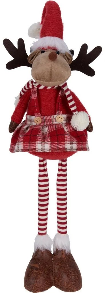 Ren de Crăciun Becky, picioare telescopice, 46 cm