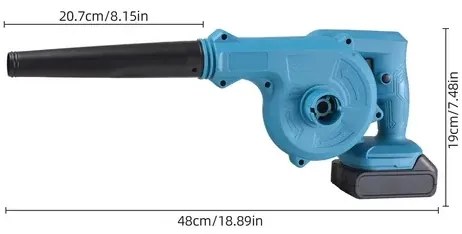 Suflantă de frunze / aspirator fără fir KIYOSHI KE24-301 2în1 + 2x baterii