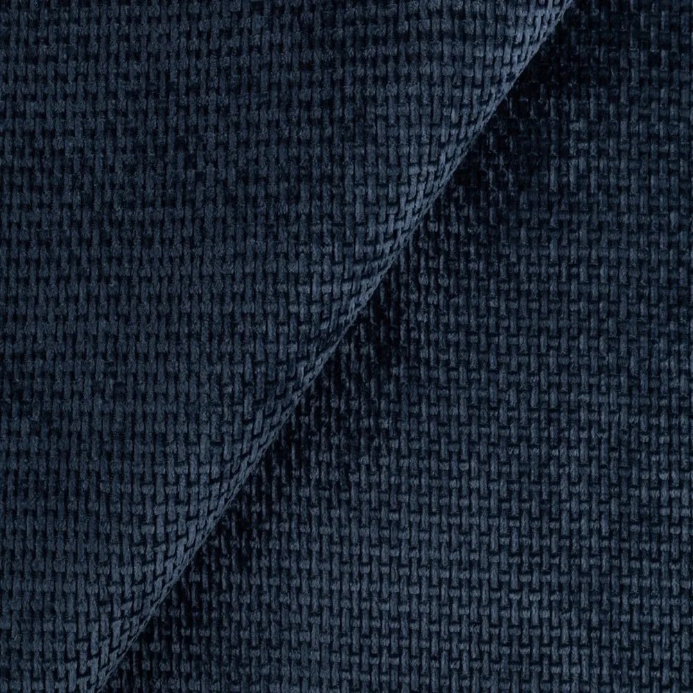 Fotoliu albastru închis cu tapițerie din chenille Freya – Ropez