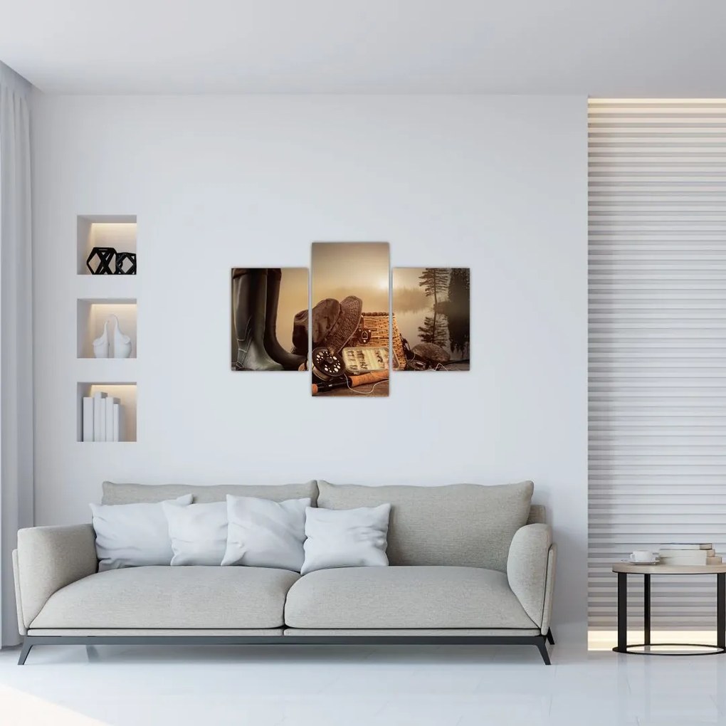 Tablou - Natura moartă, pescuit (90x60 cm)