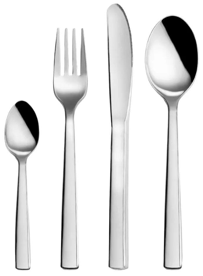 Tacâmuri argintii din oțel inoxidabil 24 buc. Plain – Orion