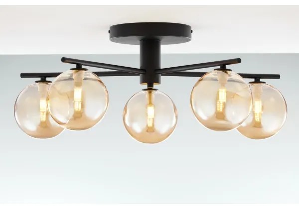 Lustră aplicată Jupiter 2047 PRATO 5xG9/10W/230V negru/bej