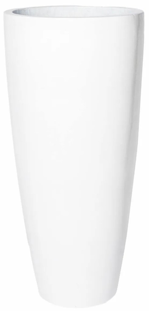 Ghiveci de flori Dax, alb lucios, dimensiuni multiple - PotteryPots mărimea: L - v. 80 cm, ⌀ 37 cm