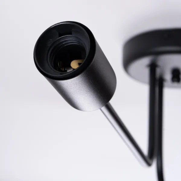 Lustră aplicată Sollux SL.1446 VECTOR 4xE27/15W/230V negru