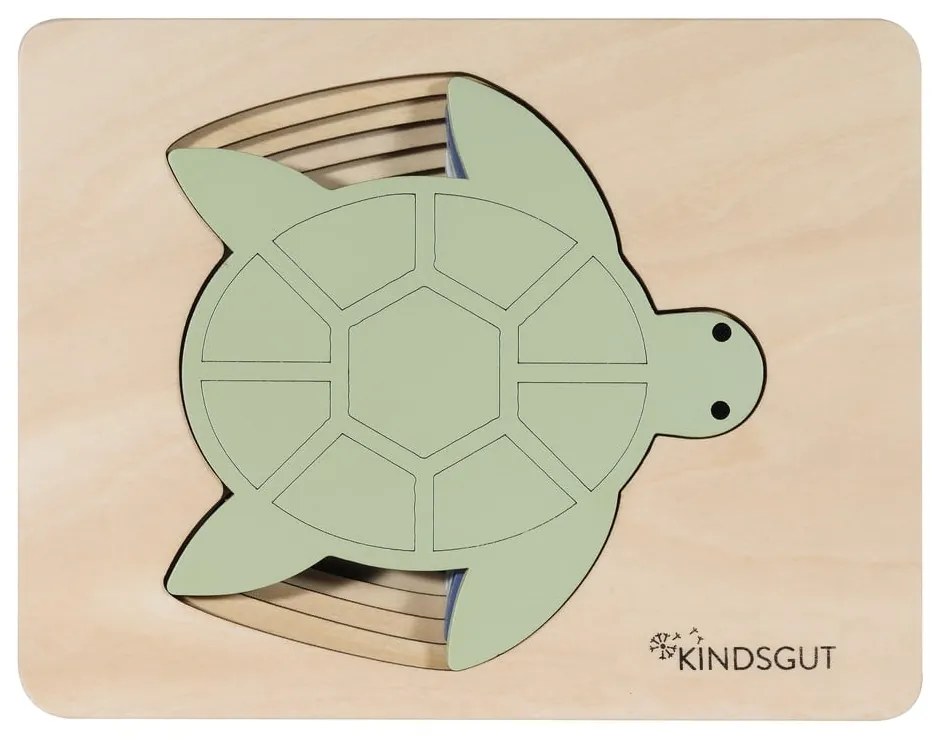 Puzzle de inserat din lemn Turtle – Kindsgut