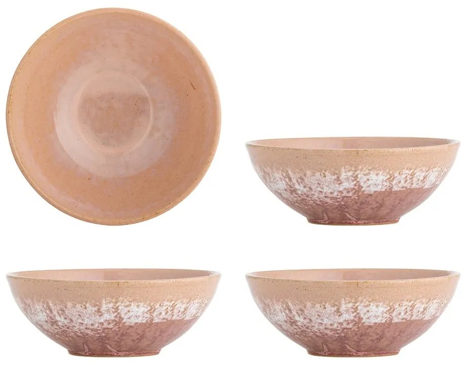 Boluri mici somon 4 buc. din gresie 890 ml Darlene – Bloomingville