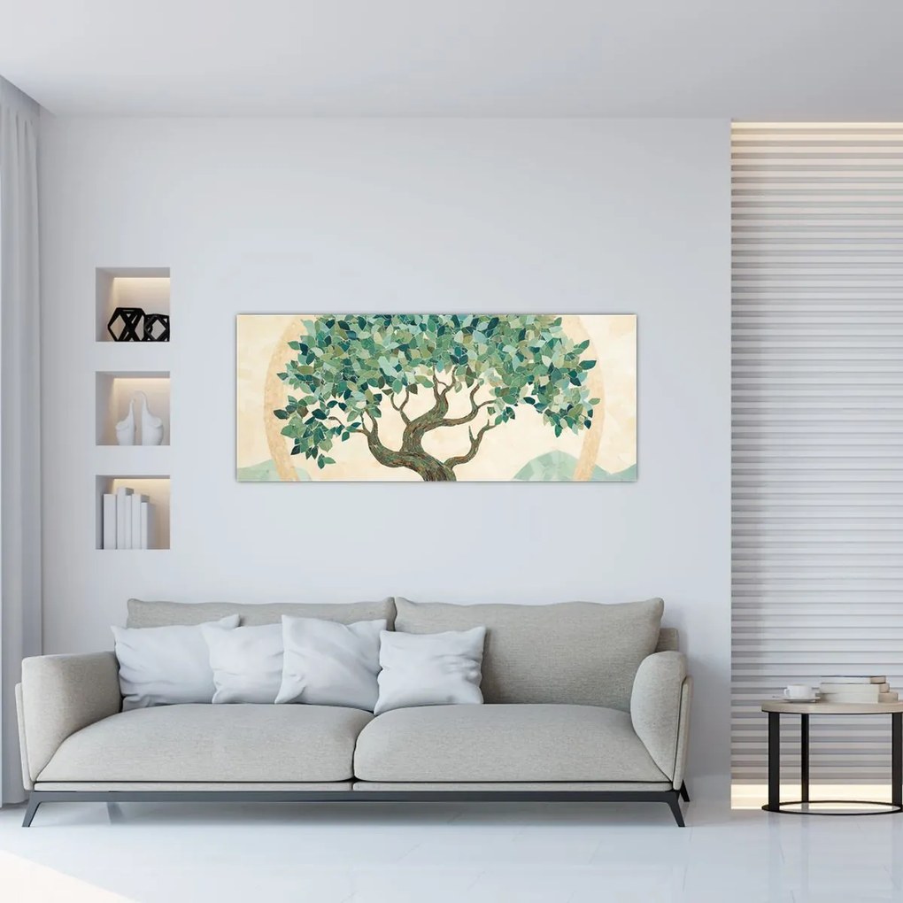 Tablou – Mozaic elegant cu arbore (120x50 cm)