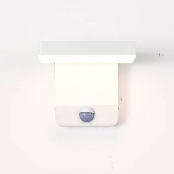 Aplica de perete exterior LED, Protectie IP54, Senzor de miscare, Cooper alb MA-8476
