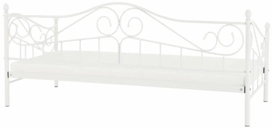 Pat de o persoană 90 cm Danina (alb) (cu somieră). 1016020
