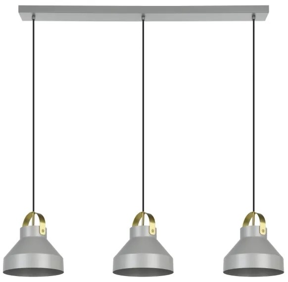 Lustră pe cablu Eglo 390227 ESTEPONA 3xE27/40W/230V gri