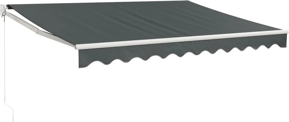 vidaXL Copertină retractabilă, antracit, 3x2,5 m, textil și aluminiu