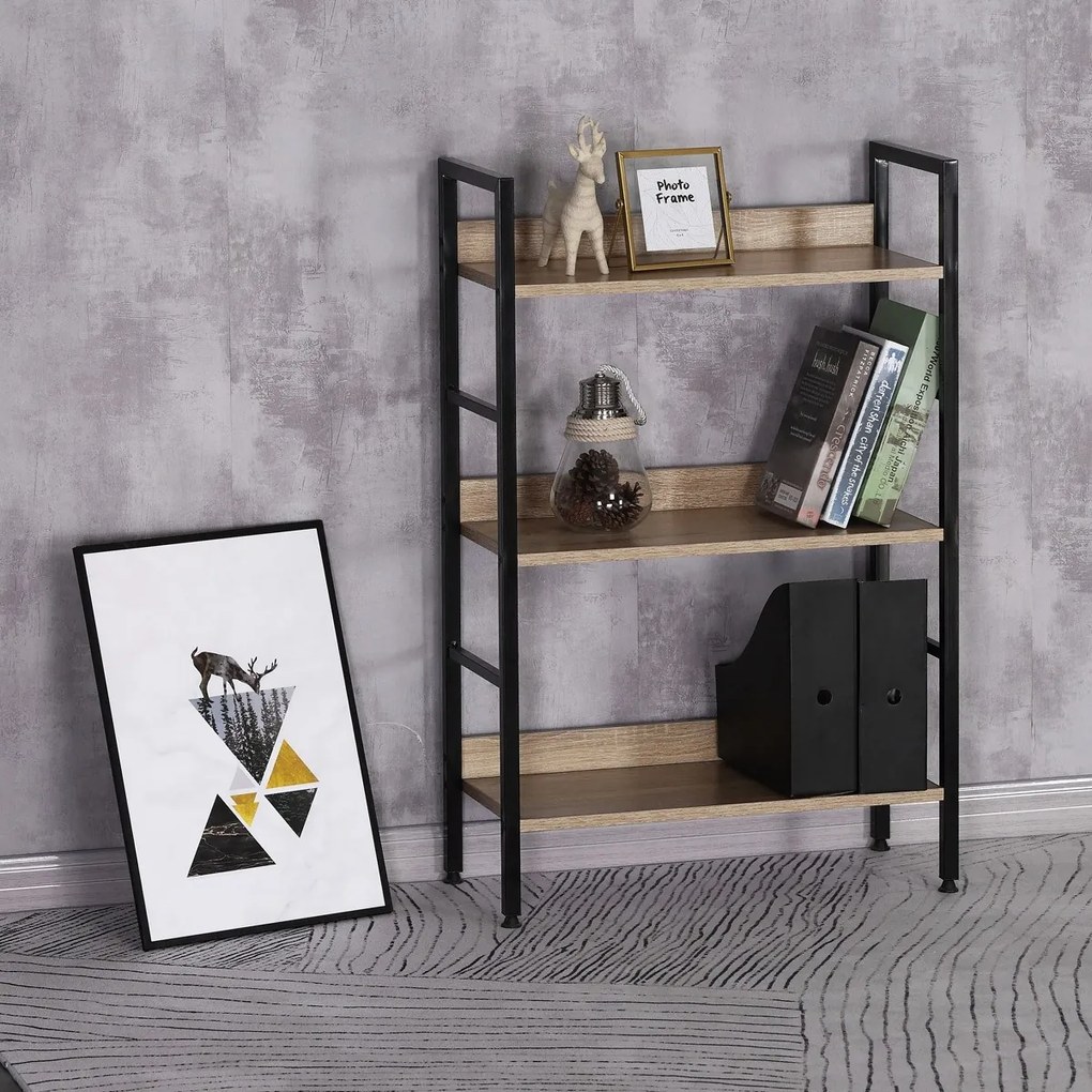 Raft GD-313 OAK Denny, 3 etajere, 60 x 27,5 x92,5 cm, 3 etaje