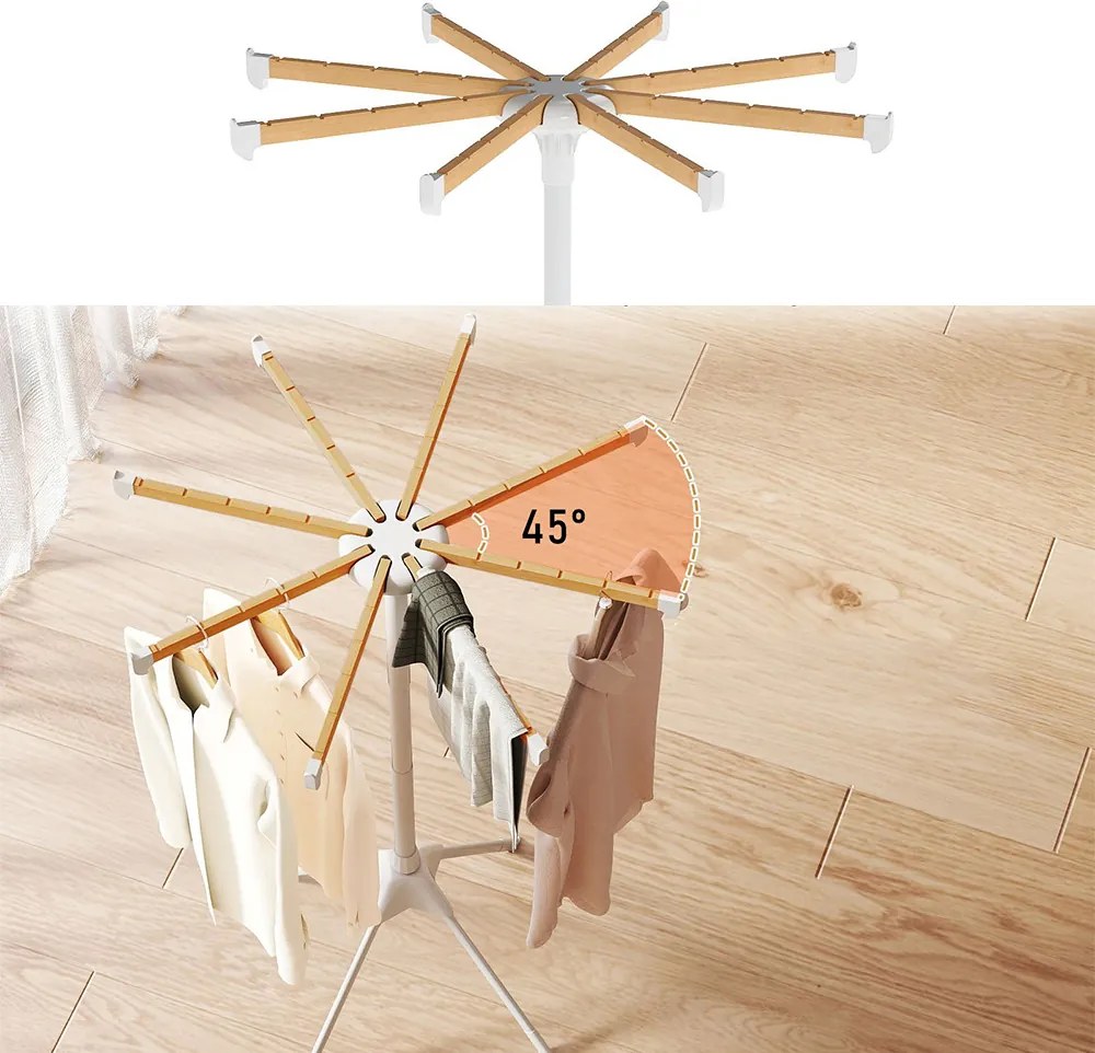 Uscător pliabil cu umerașe